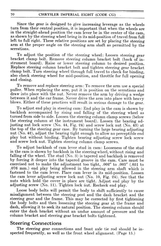 1931 Chrysler Imperial Owners Manual Page 92